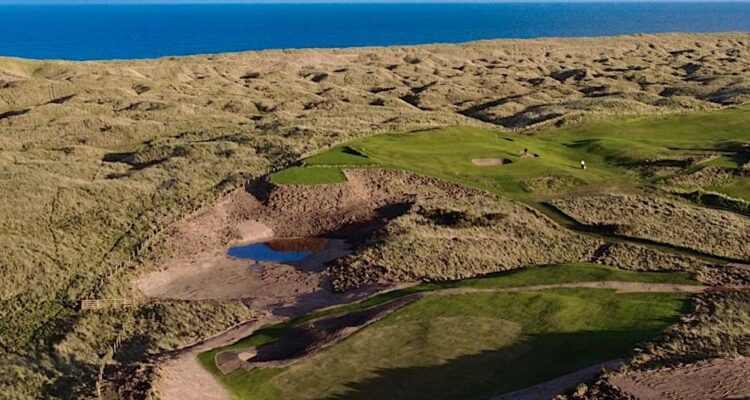 The new 7th hole at Goswick Links