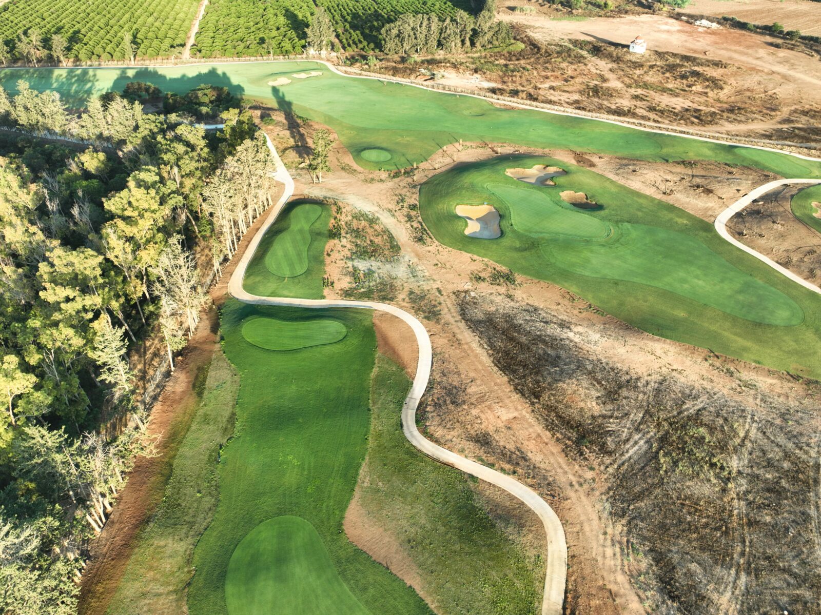 An aerial view of the 3rd, 4th & 7th at Limassol Greens
