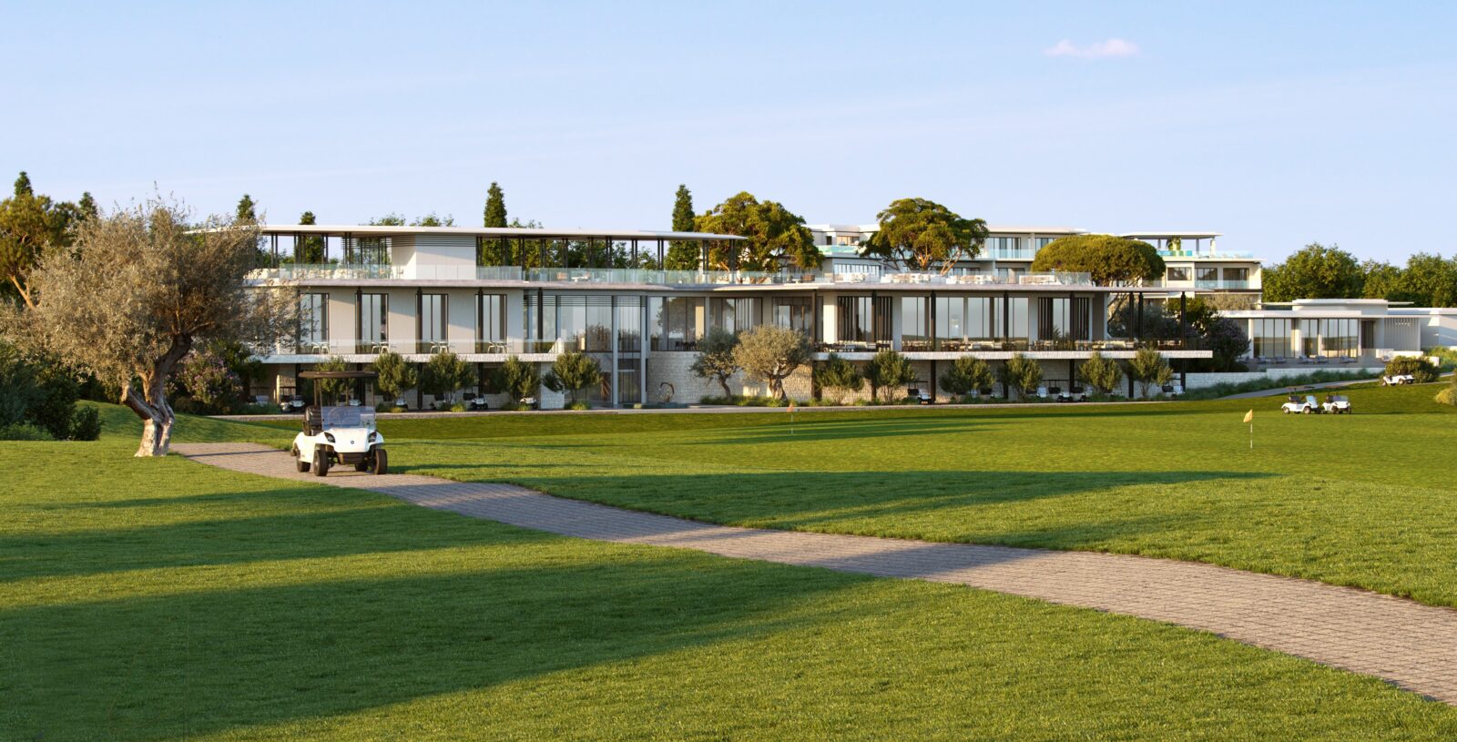 An artist's impression of the clubhouse, the second phase of which is due for completion later this year