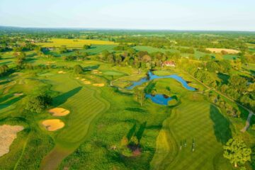 Drone footage of Chart Hills Golf Club in Kent