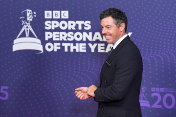 Rory Mcllroy all smiles at BBC SPOTY