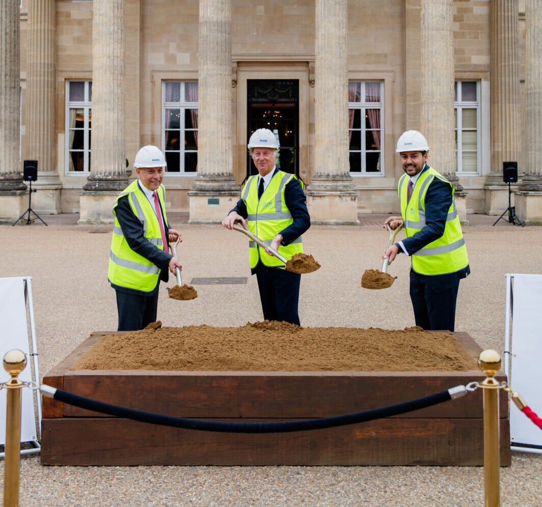 SURINDER ARORA, SÉBASTIEN BAZIN AND SANJAY ARORA AT THE GROUND BREAKING CEREMONY