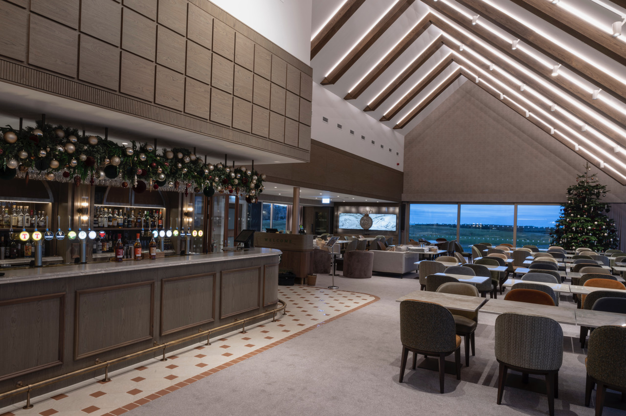 The bar at the new Royal Dornoch clubhouse